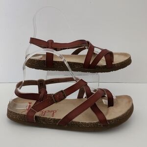 Jellypop Women's 8.5M Brown Strappy Sandals